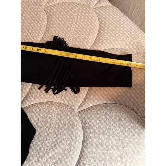 Torrid Black Faux Suede Fringe Moto Jacket Cropped Western Boho Size 2X - Picture 7 of 9